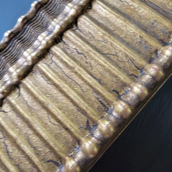 Vintage Sir Roger de Trumpington Brass Rubbing Art in Ornate Gold Frame 31x19 - Picture 9 of 16